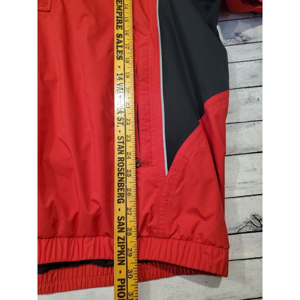 DRYJOYS by FootJoy Mens Golf Wind Rain Jacket S/S 1/4 Zip Sz XL Red Black - Picture 10 of 13